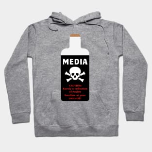 Media May Not Reflect Reality Bottle Of Poison Skull Bones Hoodie